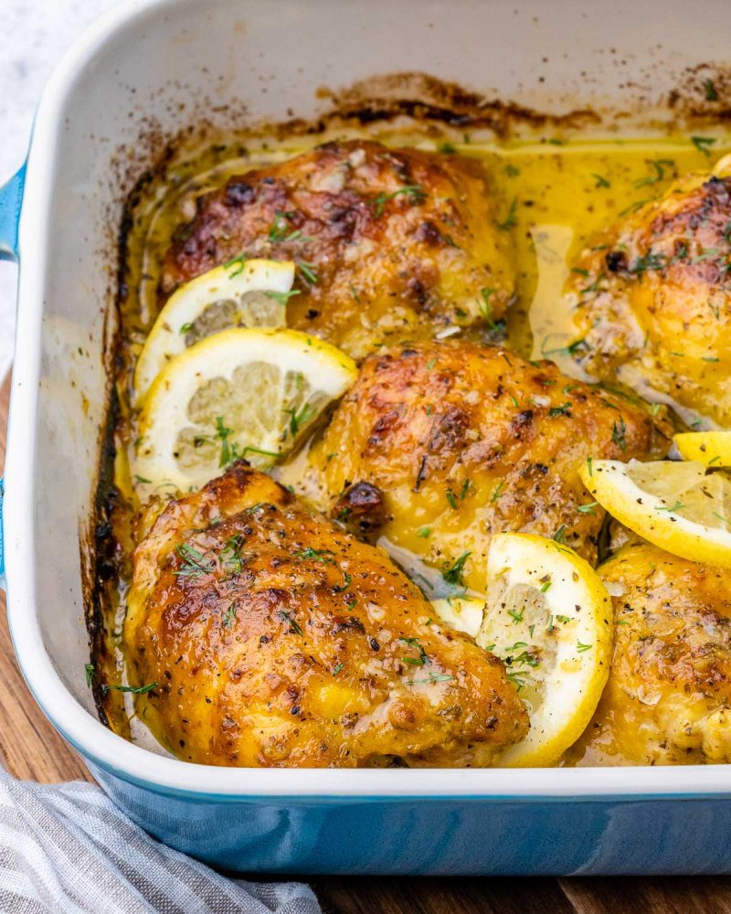 Greek Inspired Lemon Chicken | Clean Food Crush