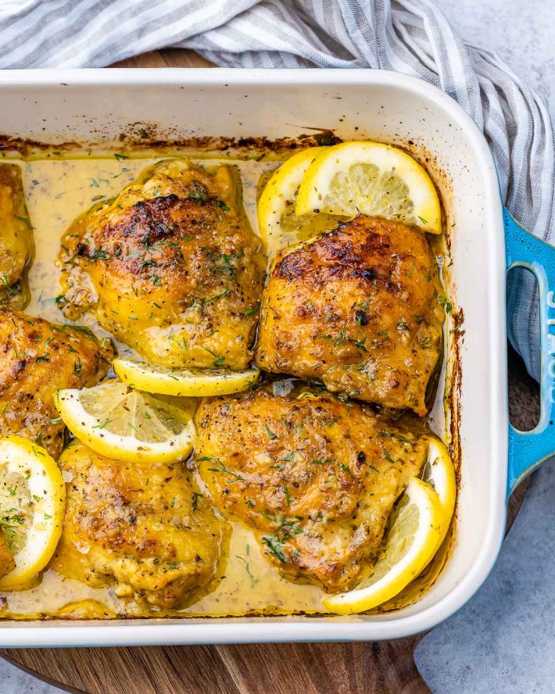 Greek Inspired Lemon Chicken | Clean Food Crush