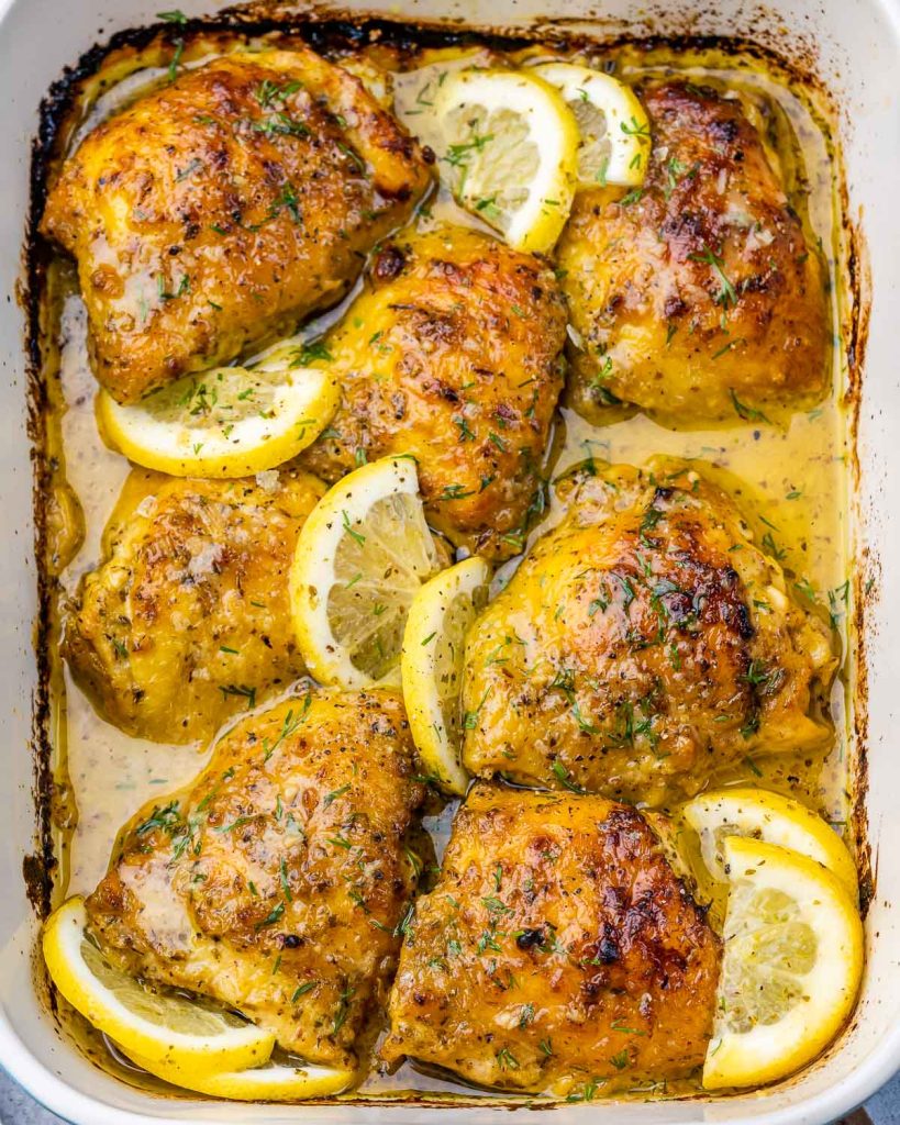 Greek Inspired Lemon Chicken | Clean Food Crush