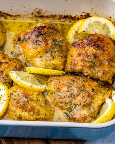 Greek Inspired Lemon Chicken | Clean Food Crush