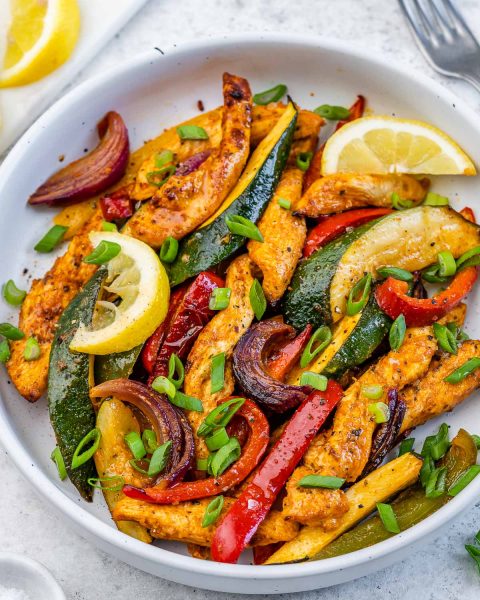 Air Fryer Chicken Fajitas | Clean Food Crush