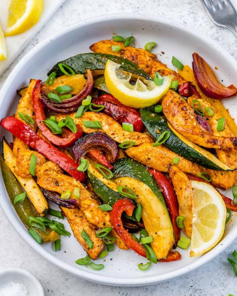 Air Fryer Chicken Fajitas | Clean Food Crush