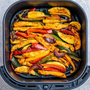Air fryer chicken fajitas.