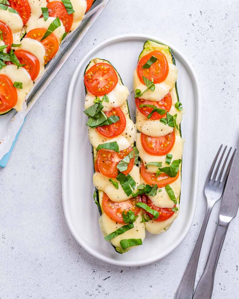 [VIDEO] Caprese Zucchini Boats | Clean Food Crush