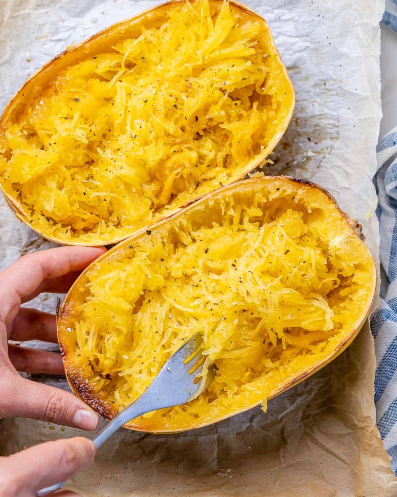 Chicken Alfredo Spaghetti Squash | Clean Food Crush