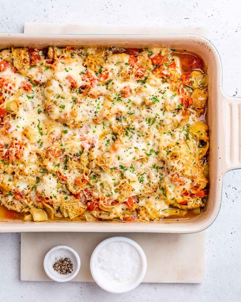 Chicken Artichoke Tomato Bake 