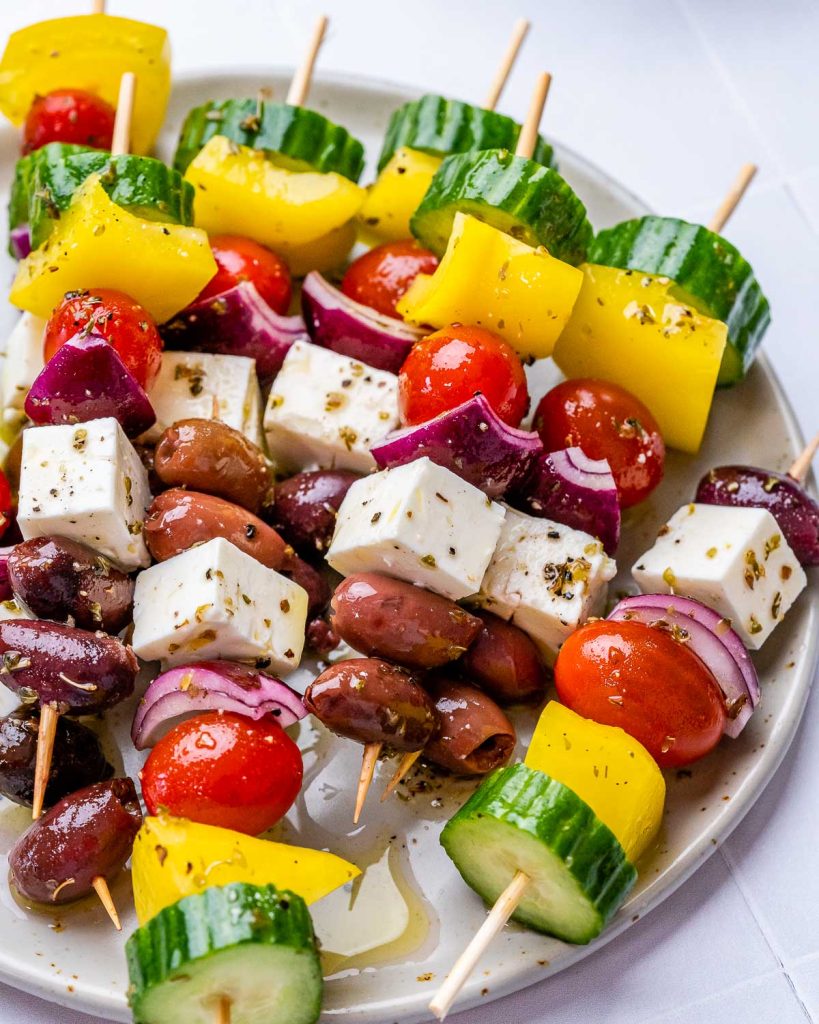 Greek Salad Party Skewers | Clean Food Crush