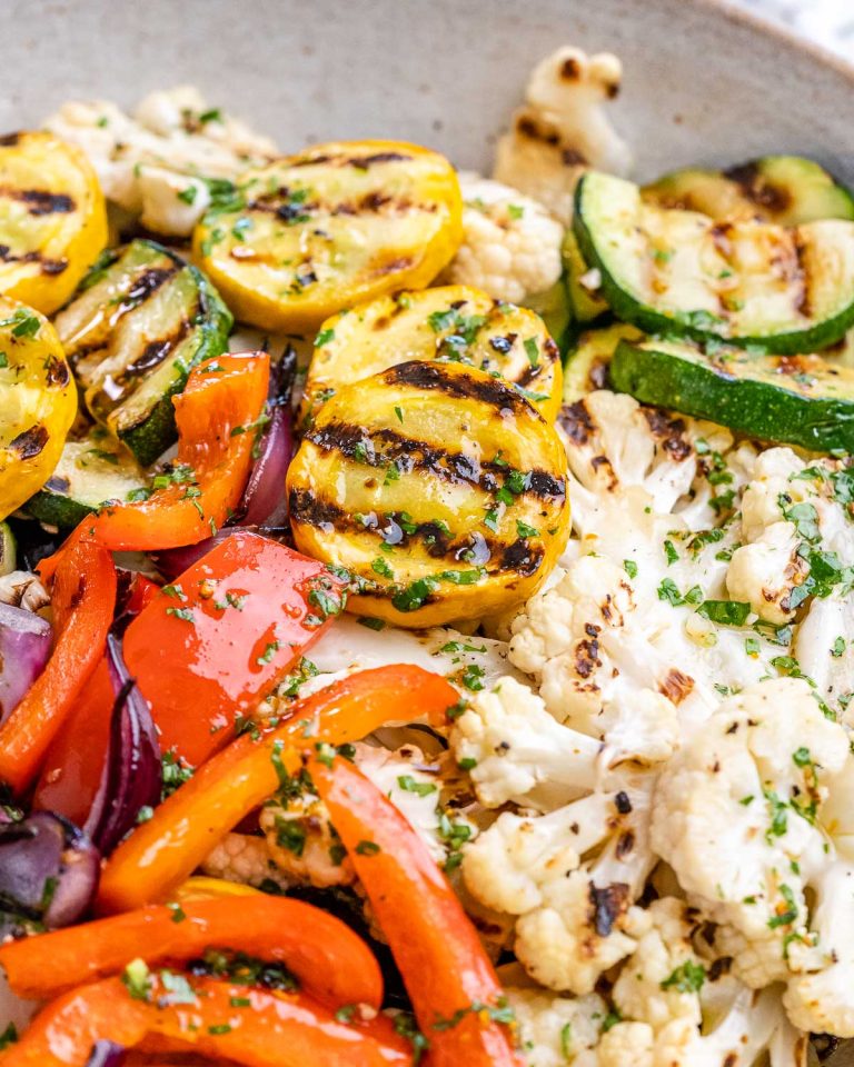 Summertime Grilled Fresh Vegetable Salad | Clean Food Crush