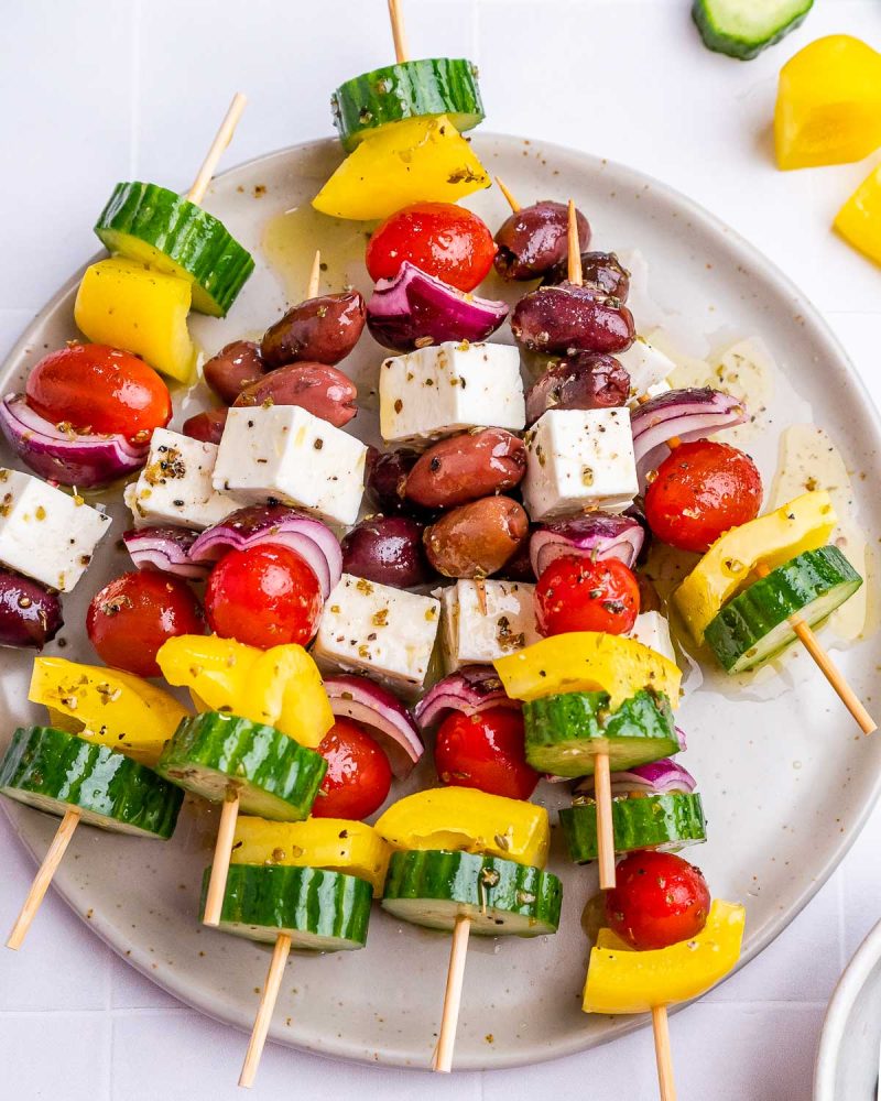 Greek Salad Party Skewers | Clean Food Crush