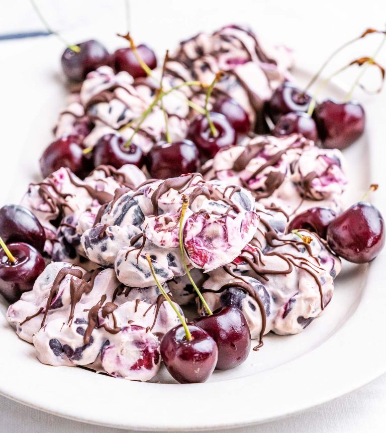 Frozen Cherry Yogurt Clusters | Clean Food Crush