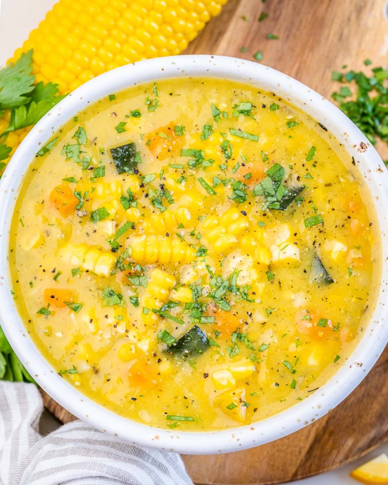 Comforting Corn & Zucchini Chowder Clean Food Crush
