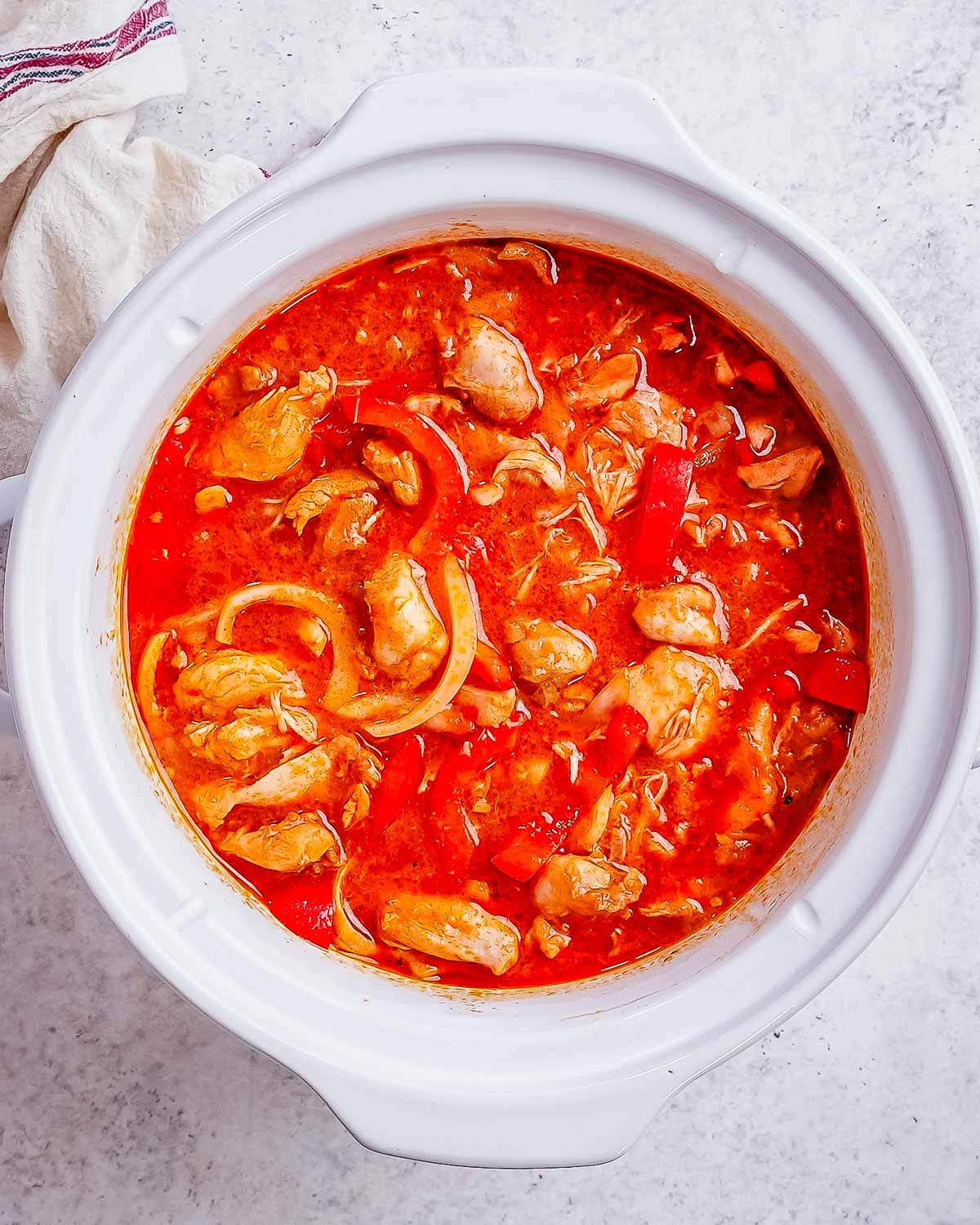 Slow cooker chicken paprika.