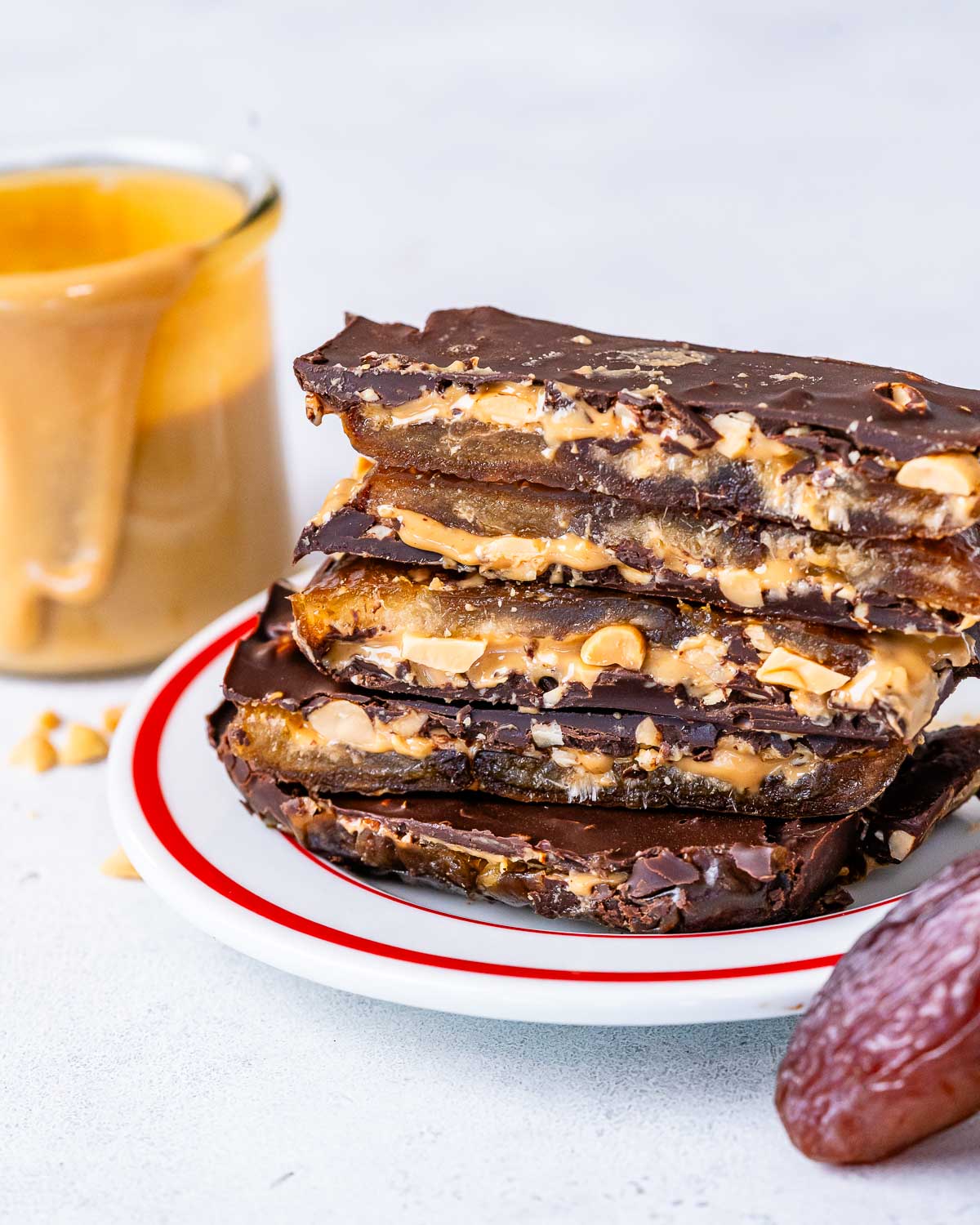 date bark that tastes like Date Snickers Bars.