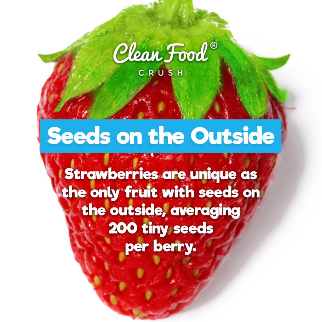 fact:  strawberries are the only fruit with seeds on the outside.