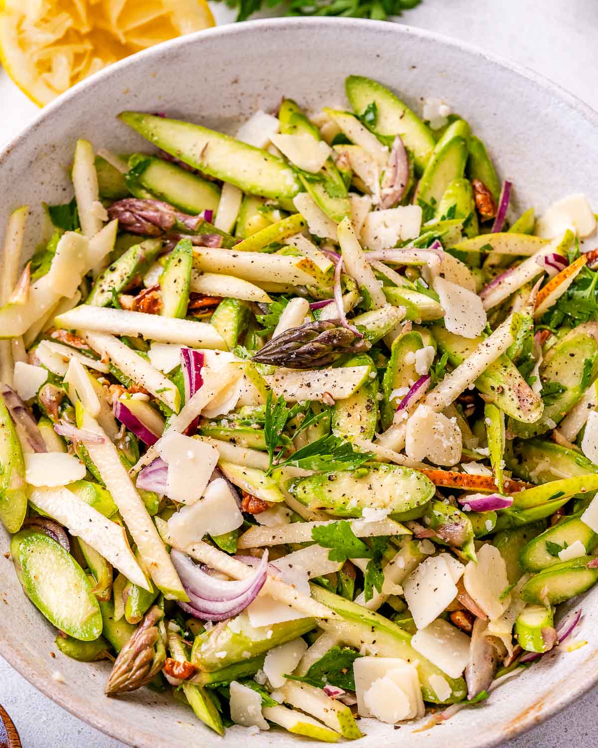 completely made asparagus salad.