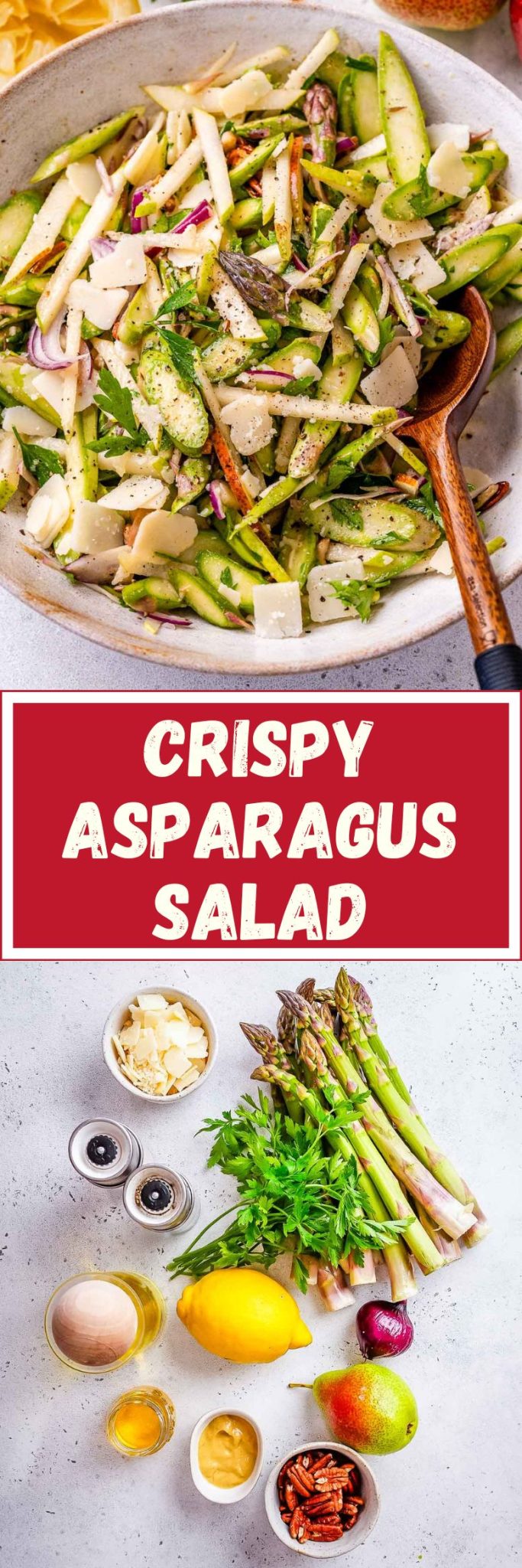 easy asparagus salad recipe pin.
